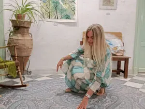 Alfombra instalada en un dormitorio