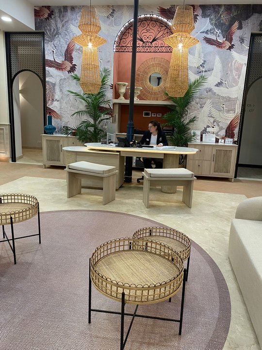 Recepción de hotel con diseño Ana Durán