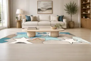 Alfombra Estrellas en un salón